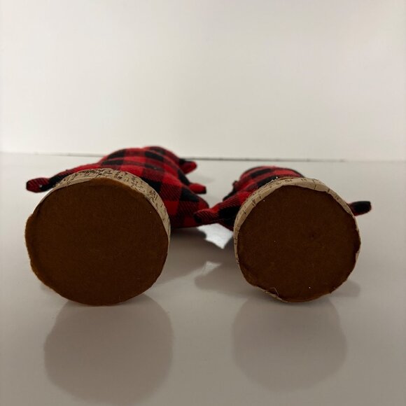 Buffalo Plaid Reindeer Trees Dog Decor Set Rustic Country Farmhouse Christmas - Picture 4 of 5
